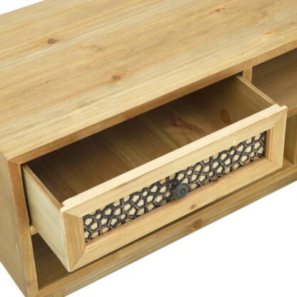 TV-Schrank mit Mustern Braun 120x30x42 cm Holz - Image 8