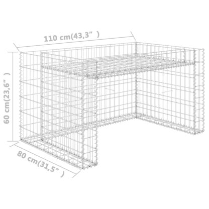 Rasenmäher-Garage mit Hochbeet 110x80x60 cm Stahldraht - Image 6