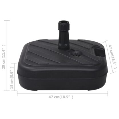 Sonnenschirmständer Sand/Wasser 24 L Schwarz - Image 5