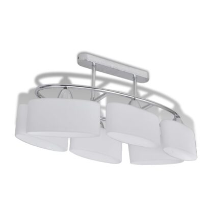 Deckenlampe mit ellipsenförmigen Glasschirmen 2 Stk. E14 - Image 4