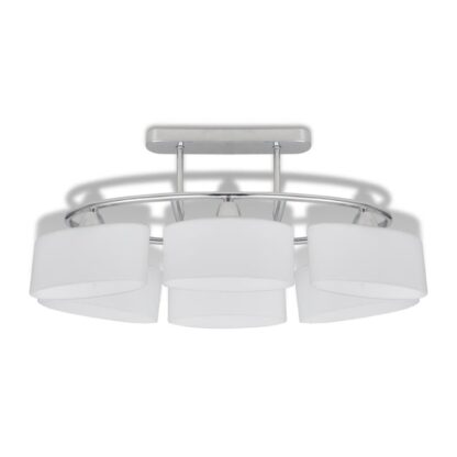 Deckenlampe mit ellipsenförmigen Glasschirmen 2 Stk. E14 - Image 5