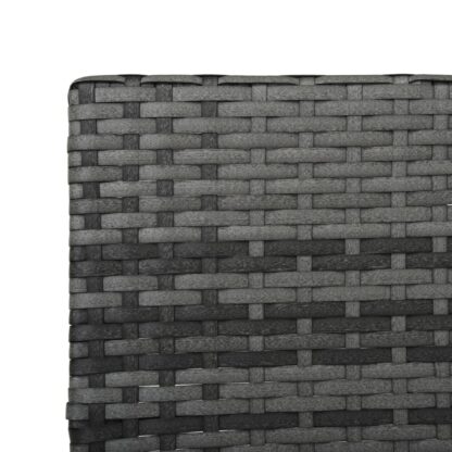 Sonnenliege mit Auflage Poly Rattan Grau - Image 6