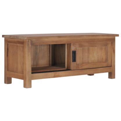 TV-Schrank 90×30×35 cm Massivholz Teak - Image 2