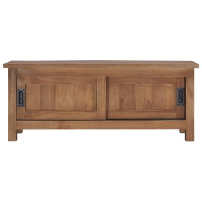 TV-Schrank 90×30×35 cm Massivholz Teak - Image 3
