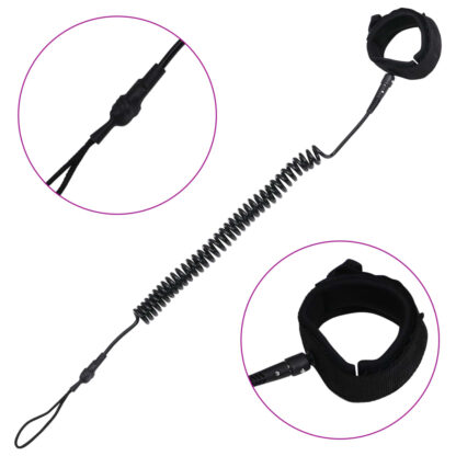 SUP-Sicherheitsleine Schwarz 10 Zoll/25,4 cm - Image 2
