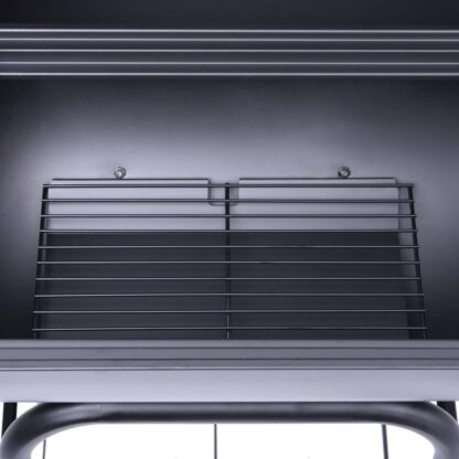 Holzkohlegrill Smoker mit Unterer Ablage Schwarz - Image 8