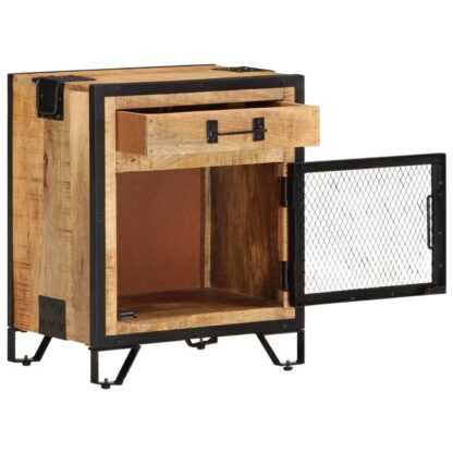 Nachttisch 43×30×51 cm Raues Mango-Massivholz - Image 2