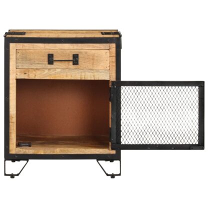 Nachttisch 43×30×51 cm Raues Mango-Massivholz - Image 5