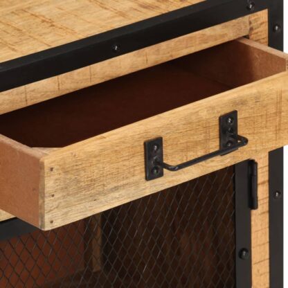 Nachttisch 43×30×51 cm Raues Mango-Massivholz - Image 8