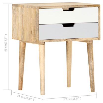 Nachttisch 47 x 35 x 59 cm Mango Massivholz - Image 6
