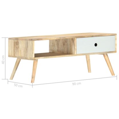 Couchtisch 90×50×40 cm Massivholz Mango - Image 6