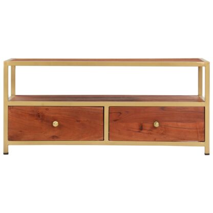 Couchtisch 90 x 50 x 40 cm Massivholz Akazie - Image 3