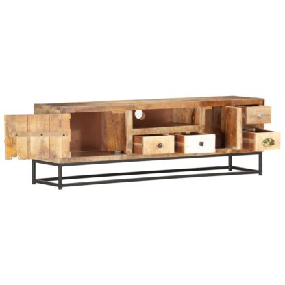 TV-Schrank 120x30x40 cm Altholz Massiv - Image 2
