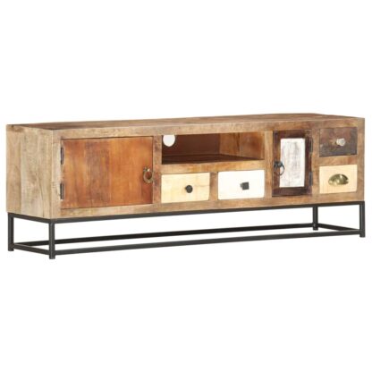 TV-Schrank 120x30x40 cm Altholz Massiv - Image 11