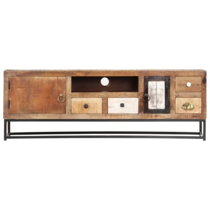 TV-Schrank 120x30x40 cm Altholz Massiv - Image 3