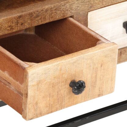 TV-Schrank 120x30x40 cm Altholz Massiv - Image 5