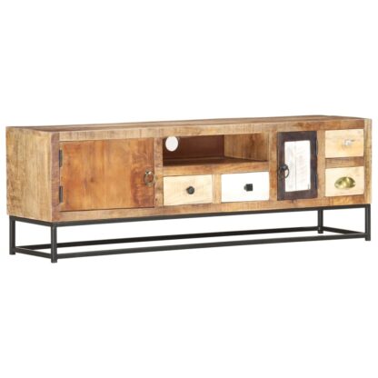 TV-Schrank 120x30x40 cm Altholz Massiv - Image 9