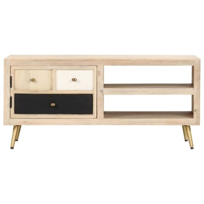 Couchtisch 90×45×40 cm Massivholz Mango - Image 2