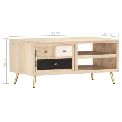 Couchtisch 90×45×40 cm Massivholz Mango - Image 6