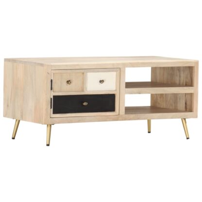Couchtisch 90×45×40 cm Massivholz Mango - Image 7