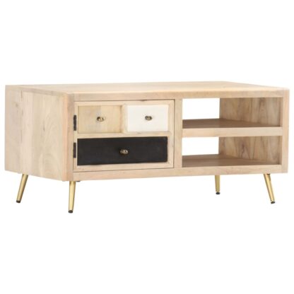Couchtisch 90×45×40 cm Massivholz Mango - Image 9