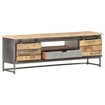 TV-Schrank 120 x 30 x 40 cm Massivholz Mango - Image 3