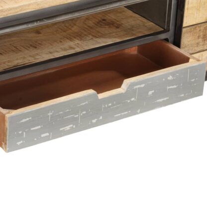 TV-Schrank 120 x 30 x 40 cm Massivholz Mango - Image 6