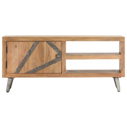 Couchtisch 90×45×40 cm Massivholz Akazie - Image 3