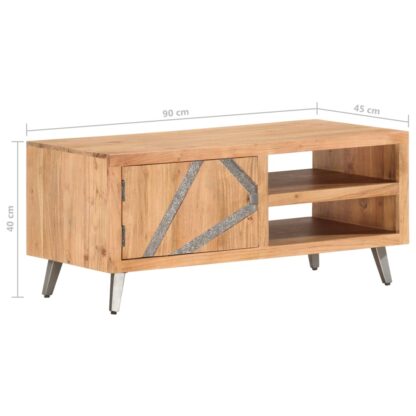 Couchtisch 90×45×40 cm Massivholz Akazie - Image 7