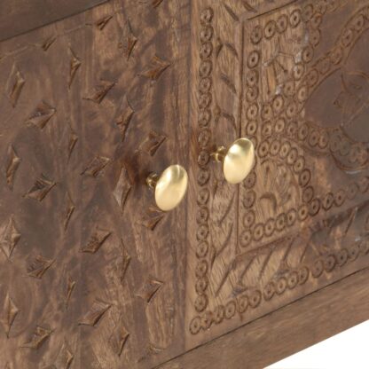 TV-Schrank 138x30x46 cm Massivholz Mango - Image 5