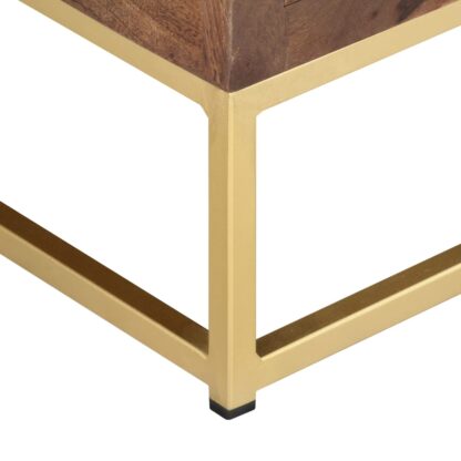 TV-Schrank 138x30x46 cm Massivholz Mango - Image 6