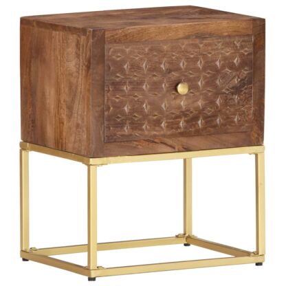 Nachttisch 40x30x50 cm Mango Massivholz - Image 11