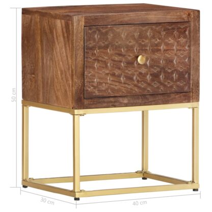 Nachttisch 40x30x50 cm Mango Massivholz - Image 7