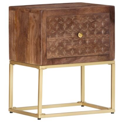 Nachttisch 40x30x50 cm Mango Massivholz - Image 10