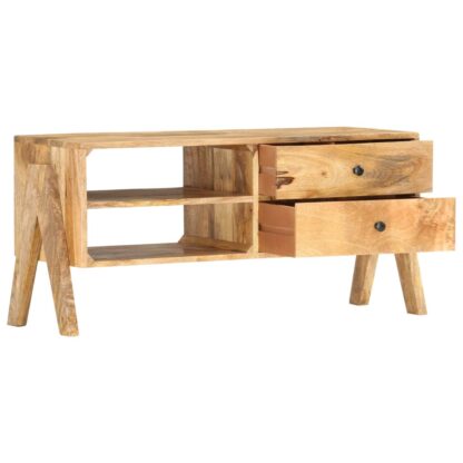 TV-Schrank 97 x 35 x 47 cm Massivholz Mango - Image 2