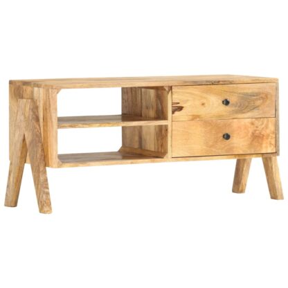 TV-Schrank 97 x 35 x 47 cm Massivholz Mango - Image 11