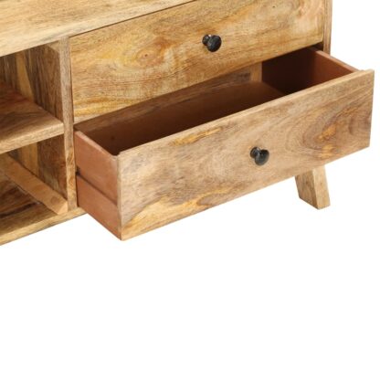 TV-Schrank 97 x 35 x 47 cm Massivholz Mango - Image 5