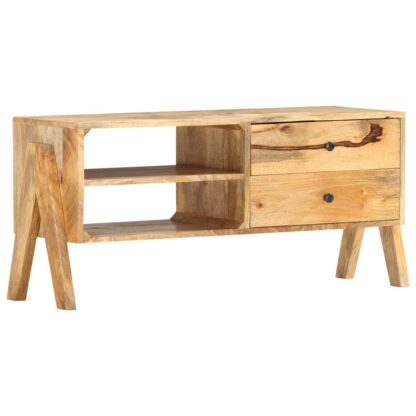 TV-Schrank 97 x 35 x 47 cm Massivholz Mango - Image 8