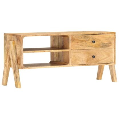 TV-Schrank 97 x 35 x 47 cm Massivholz Mango - Image 9
