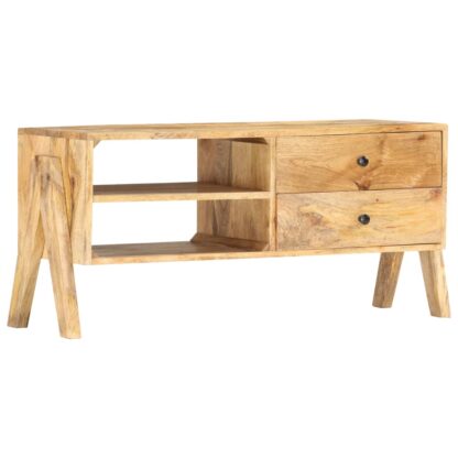 TV-Schrank 97 x 35 x 47 cm Massivholz Mango - Image 10
