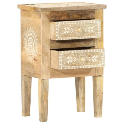 Nachttisch Handbemalt 40×30×60 cm Mango Massivholz - Image 2