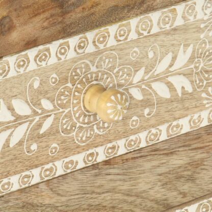 Nachttisch Handbemalt 40×30×60 cm Mango Massivholz - Image 6