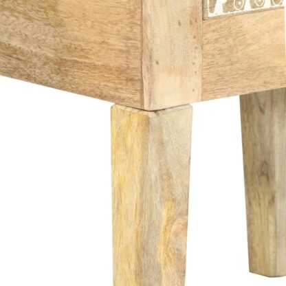 Nachttisch Handbemalt 40×30×60 cm Mango Massivholz - Image 7