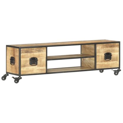 TV-Schrank 130 x 30 x 39 cm Massivholz Mango