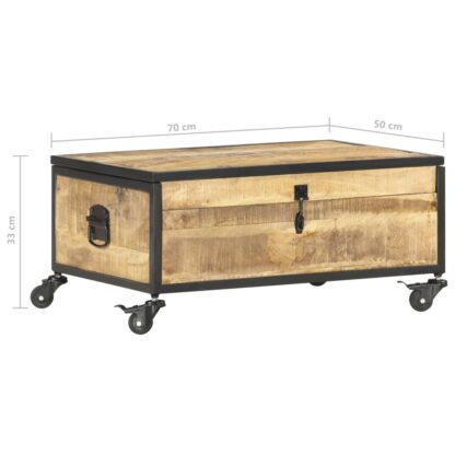 Couchtisch 70x50x33 cm Massivholz Mango - Image 7