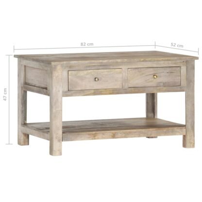 Couchtisch 82x52x47 cm Massivholz Mango - Image 7