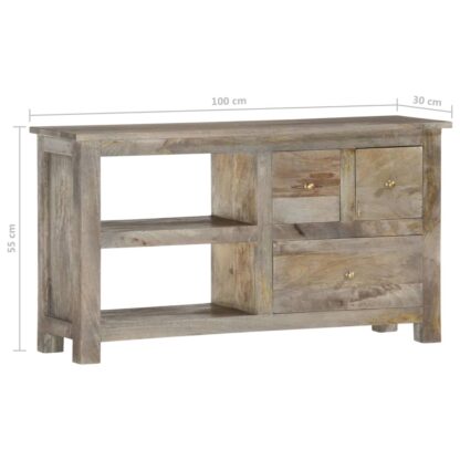 TV-Schrank 100 x 30 x 55 cm Massivholz Mango - Image 7
