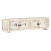 TV-Schrank Weiß 140 x 30 x 35 cm Massivholz Mango