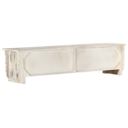 TV-Schrank Weiß 140 x 30 x 35 cm Massivholz Mango - Image 4
