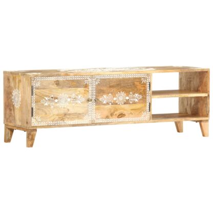 TV-Schrank 120 x 30 x 40 cm Massivholz Mango - Image 7